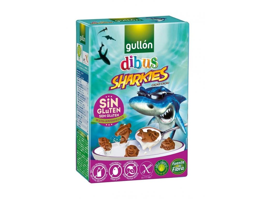 Bezlepkové sušenky Sharkies 250 g Gullón