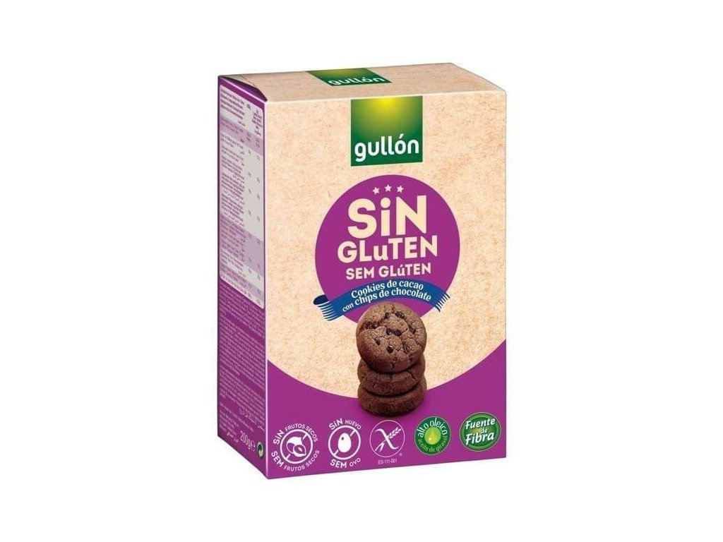 Bezlepkové sušenky Cookies s čoko 200g Gullón