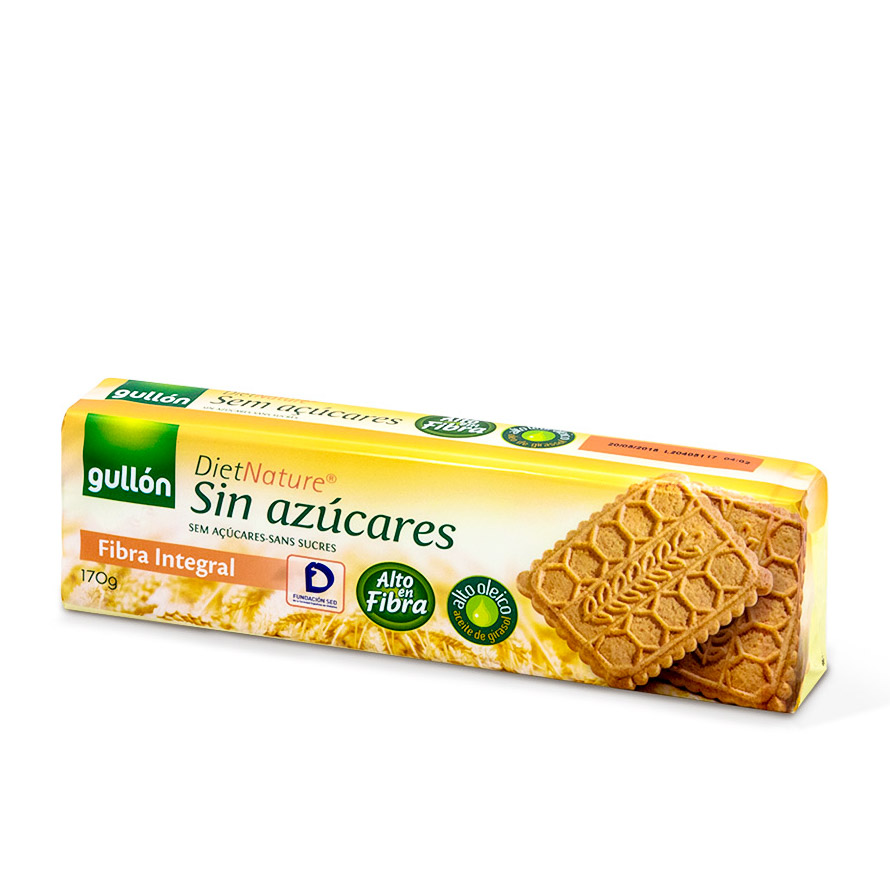 Fibre sušenky s vlákninou bez cukru 170g Gullón