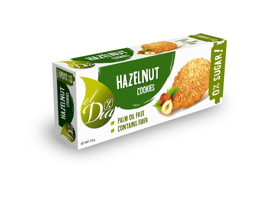 Sušenky bez cukru s lískovými oříšky 130g