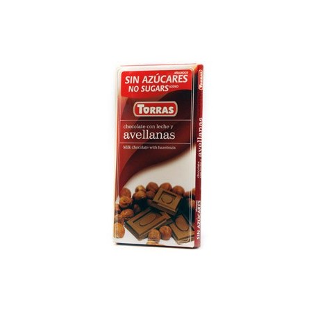 Mléčná čokoláda s lískovými oříšky 75 g Torras