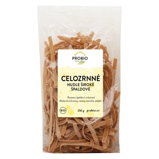 Nudle špaldové celozrnné široké 250 g BIO PROBIO