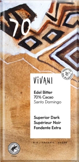 Bio hořká čokoláda 70% Santo Domingo VIVANI 100 g