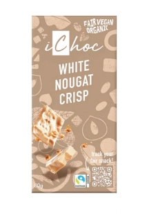 Bio vegan bílý nugát s oříšky iChoc 80 g