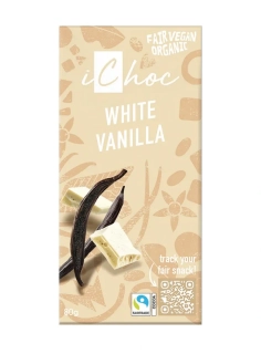 Bio vegan bílá čokoláda s vanilkou iChoc 80 g
