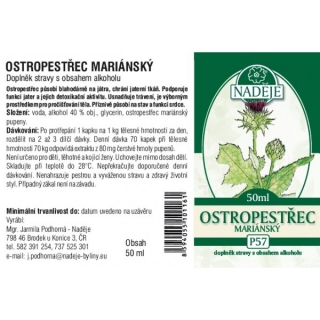 Naděje Ostropestřec mariánský z pupenů 50 ml