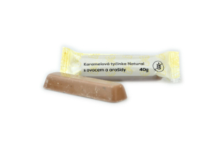 Karamelová tyčinka s ovocem a arašídy - Natural 40g