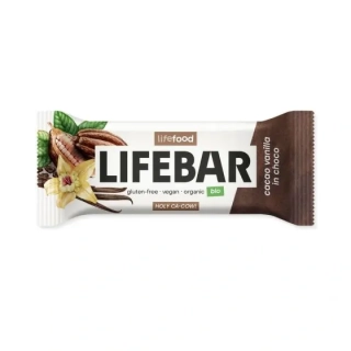 Tyčinka Lifebar kakaové boby s vanilkou 40 g BIO LIFEFOOD