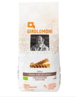 Těstoviny fusilli celozrnné semolinové 500 g BIO GIROLOMONI