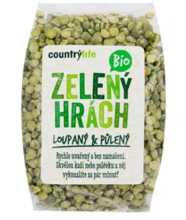 Hrách zelený půlený 500 g BIO COUNTRY LIFE